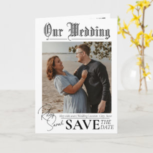 WEDDING EDITION Newspaper   folded card