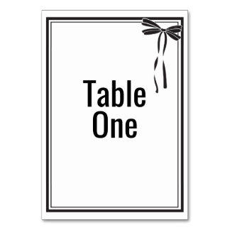 Wedding Elegant Bow Table Number