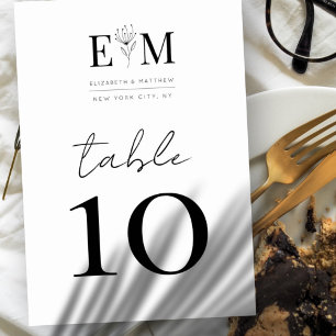 Wedding Elegant Chic Modern Simple QR Table Number