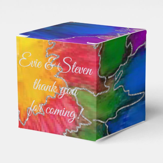 Wedding Elegant Colors Classic Favour Box (Front Side)