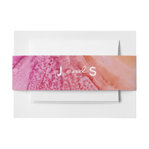 Wedding Elegant Fresh Flowers Invitation Belly Band