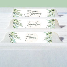 Wedding Elegant Heart Foliage Divider Tabs 