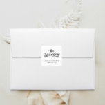 Wedding Elegant Minimal Square Sticker<br><div class="desc">Personalised stickers are a great way to add a touch of elegance to your wedding favours or use them as envelope seals. Not only do they serve a practical purpose,  but they also add to the overall aesthetic of your event. Matching items in our store Cava party design</div>