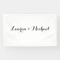 Wedding Elegant Minimalist Calligraphy Black White