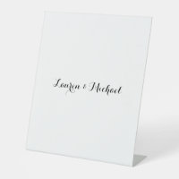 Wedding Elegant Minimalist Calligraphy Black White