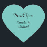 Wedding Elegant Minimalist Classic Blue Thank You Heart Sticker<br><div class="desc">This template can be customised to meet all professional occupations.</div>