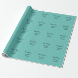 Wedding Elegant Minimalist Classic Blue Thank You Wrapping Paper<br><div class="desc">This template can be customised to meet all professional occupations.</div>