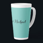 Wedding Elegant Minimalist Classical Blue Latte Mug<br><div class="desc">This template can be customised to meet all professional occupations.</div>