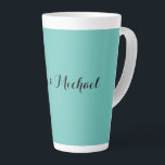 Wedding Elegant Minimalist Classical Blue Latte Mug<br><div class="desc">This template can be customised to meet all professional occupations.</div>
