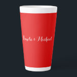 Wedding Elegant Minimalist Classical Warm Red Latte Mug<br><div class="desc">This template can be customised to meet all professional occupations.</div>