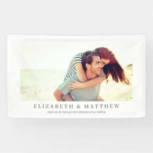 Wedding Elegant Modern Custom Photo Banner