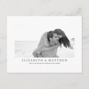 Wedding   Elegant Modern Custom Photo Postcard