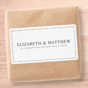 Wedding   Elegant Modern Custom Return Address