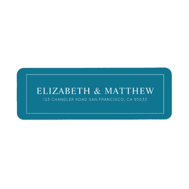 Wedding | Elegant Modern Custom Return Address (Front)