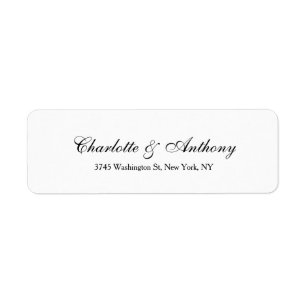Wedding Elegant Script Creative Black White