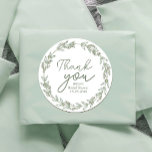 Wedding Elegant Watercolor Greenery Leaves Classic Round Sticker<br><div class="desc">Wedding Elegant Watercolor Greenery Leaves  Round Sticker.</div>