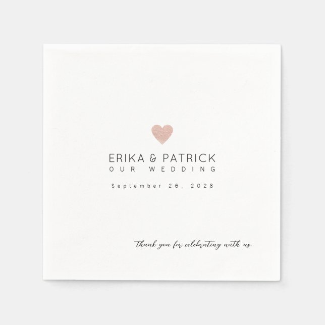 Wedding Elegantly Designed Romantic Napkin (Front)