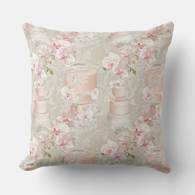 Wedding elements, wedding cakes, rings, lace, eleg cushion (Front)