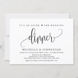 Wedding Elopement, an After The wedding Dinner Invitation