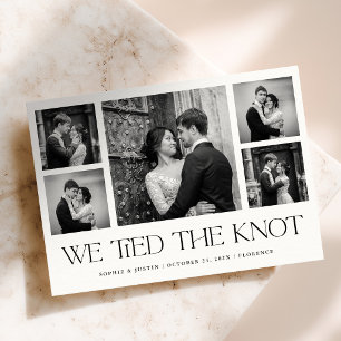 Wedding Elopement Announcement   Modern Photo Grid