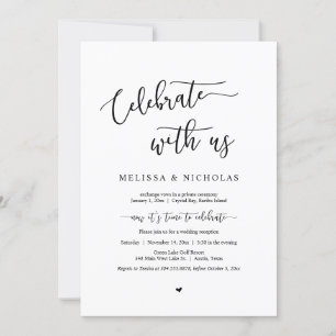 Wedding Elopement, Celebrate with us, Casual Invitation