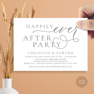Wedding Elopement Dinner, Happily Ever After Party Invitation