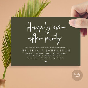 Wedding Elopement Dinner, Happily Ever after Party Invitation