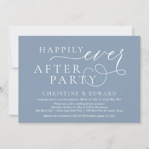 Wedding Elopement Dinner, Happily Ever After Party Invitation