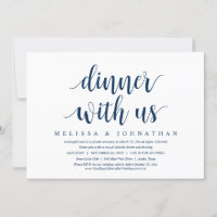 Wedding Elopement, Dinner With The Newlyweds Invit