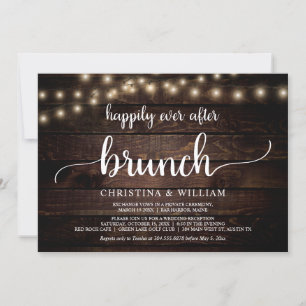 Wedding Elopement, Happily Ever After Brunch Invit Invitation