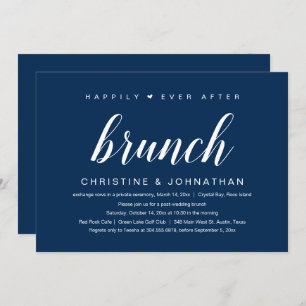 Wedding Elopement, Happily Ever After Brunch Invitation