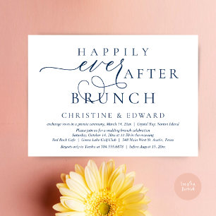 Wedding Elopement, Happily Ever After Brunch Invitation