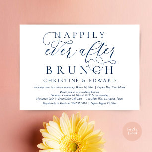 Wedding Elopement, Happily Ever After Brunch Invitation