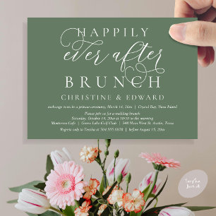 Wedding Elopement, Happily Ever After Brunch Invitation