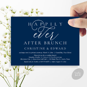Wedding Elopement, Happily Ever After Brunch Invitation