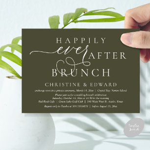Wedding Elopement, Happily Ever After Brunch Invitation