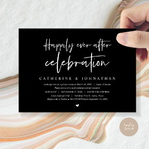 Wedding Elopement, Happily Ever after celebration Invitation