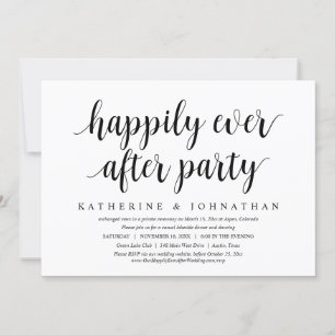 Wedding Elopement, Happily Ever After Dinner Party Invitation
