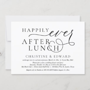 Wedding Elopement, Happily Ever After Lunch Invitation