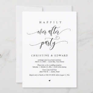 Wedding Elopement, Happily Ever After Party Invit Invitation