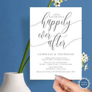Wedding Elopement, Happily Ever After Party Invita Invitation
