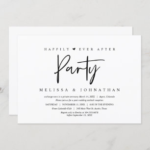 Wedding Elopement, Happily ever after party Invitation