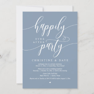 Wedding Elopement, Happily Ever After Party Invitation