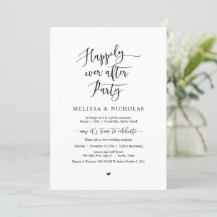 Wedding Elopement, Happily Ever After party Invitation