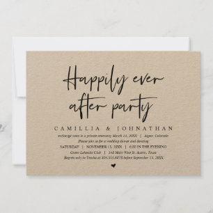 Wedding Elopement, Happily Ever After Party Invitation