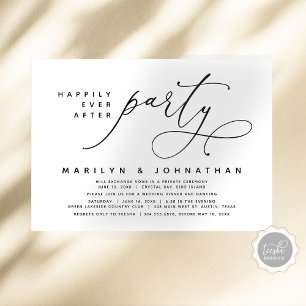 Wedding Elopement Happily Ever After Party Invitation