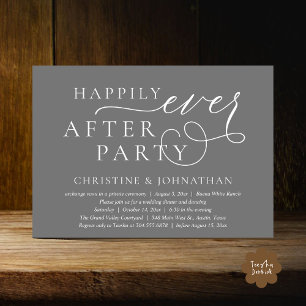 Wedding Elopement, Happily Ever After Party Invitation