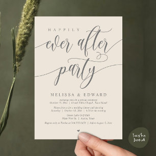 Wedding Elopement, Happily Ever After Party  Invitation