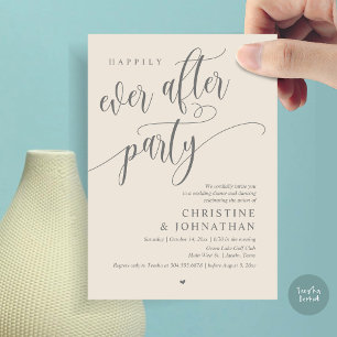 Wedding Elopement, Happily Ever After Party  Invitation