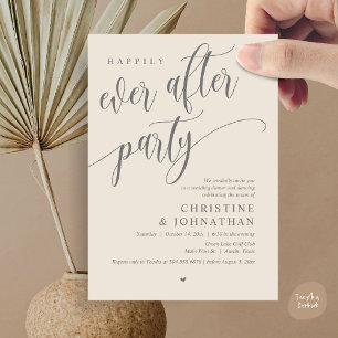 Wedding Elopement, Happily Ever After Party  Invitation